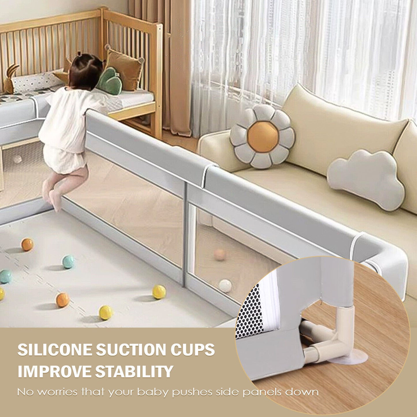 Baby cot with activity center