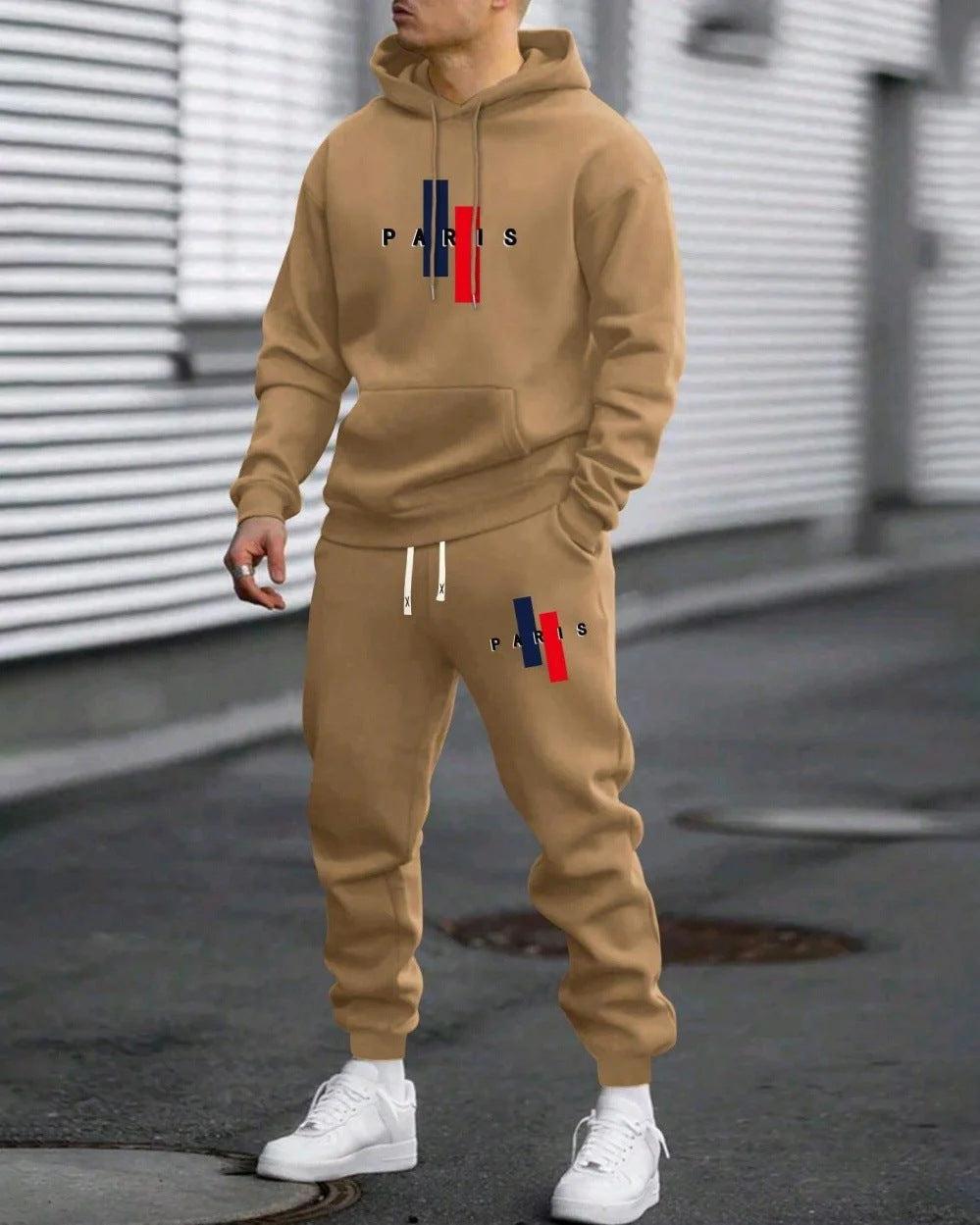 Men's Fashion Trendy Casual All-matching Hooded Sweatshirt And Sweatpants Suit