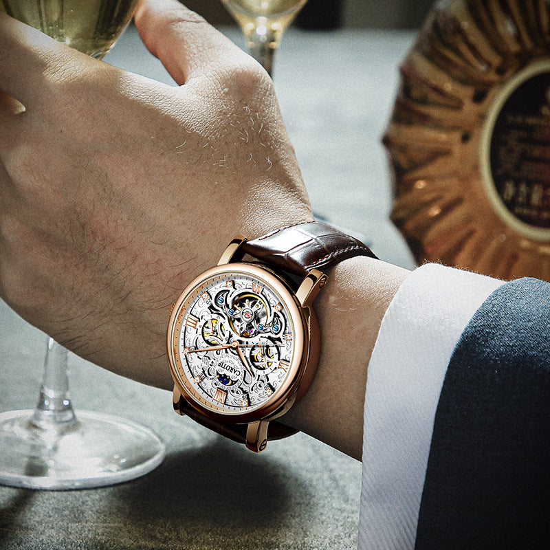 Men’s waterproof leather watch
