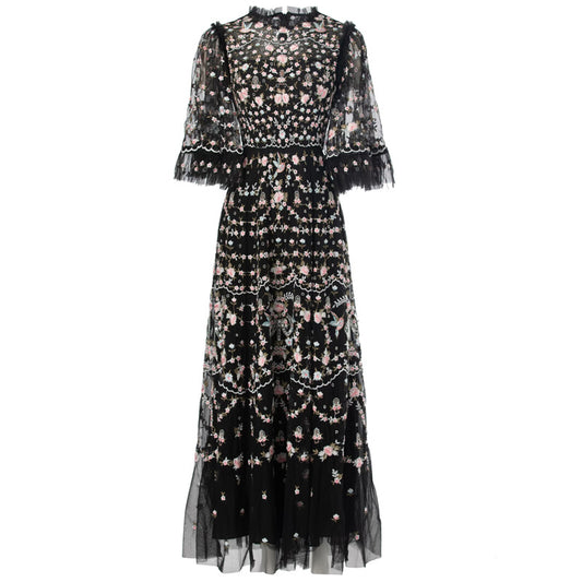Luxury Embroidered Beads Dress for Women