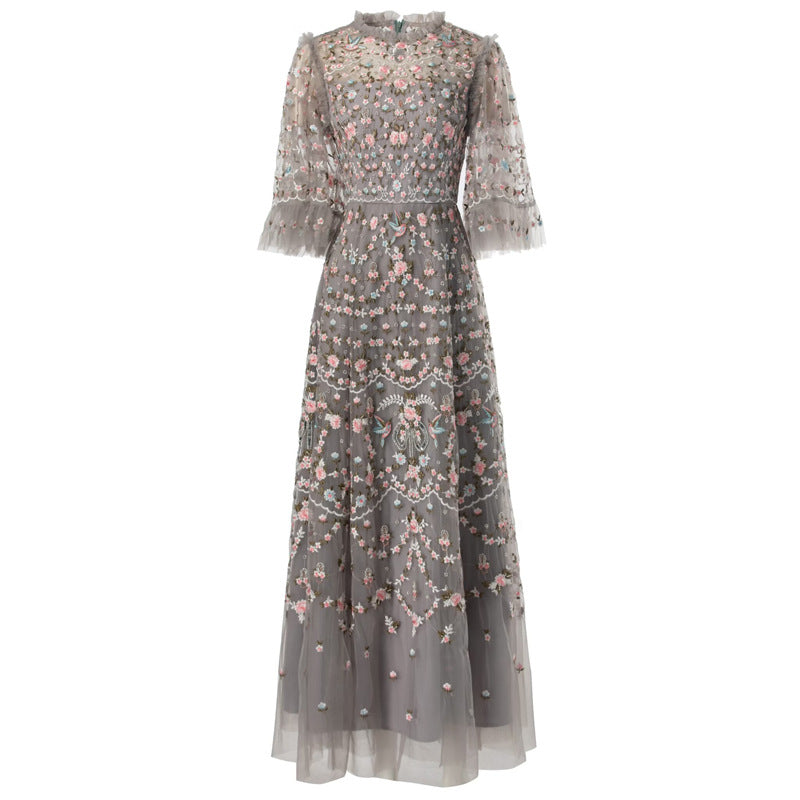 Luxury Embroidered Beads Dress for Women