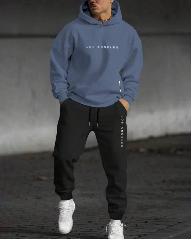 Men's Fashion Trendy Casual All-matching Hooded Sweatshirt And Sweatpants Suit