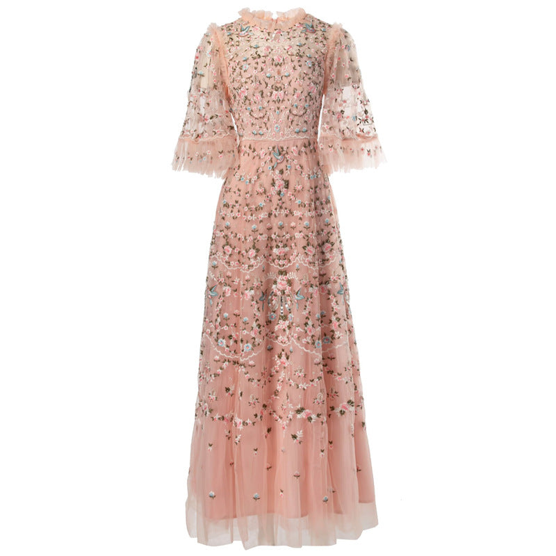 Luxury Embroidered Beads Dress for Women