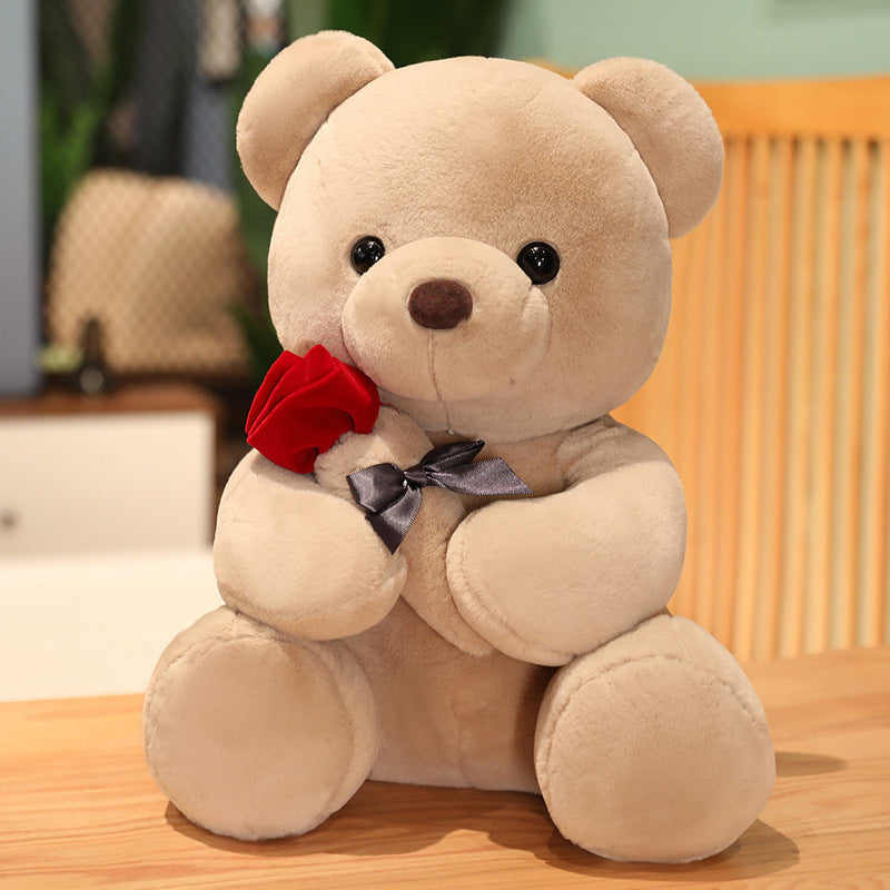 23-45cm New Lovely Hug Roses Teddy Bear Pillow