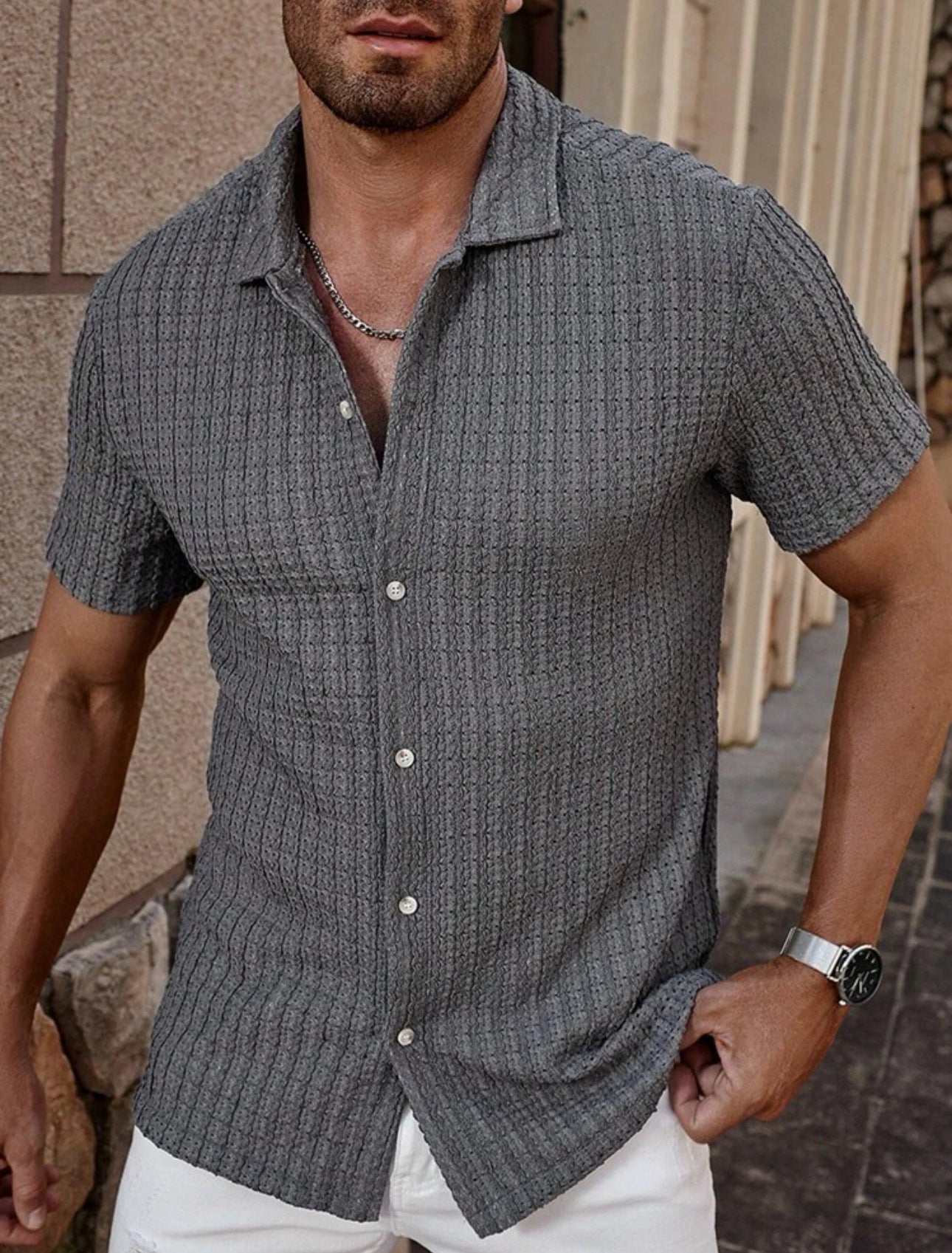New Men's Fashion Casual Slim Top