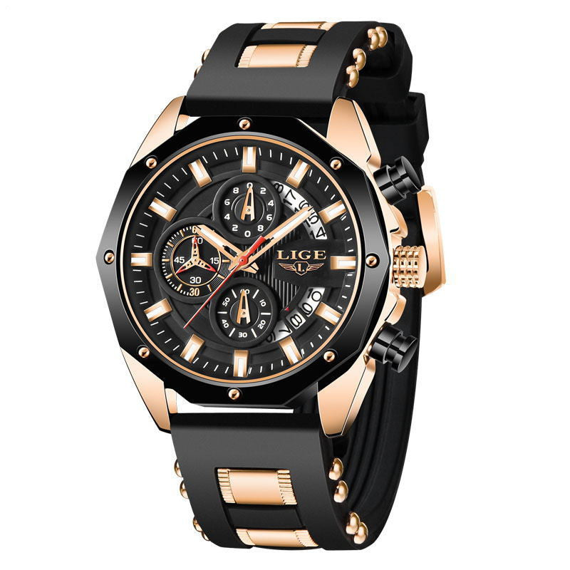 Fashion men’s watches, luxury silicone sports watch