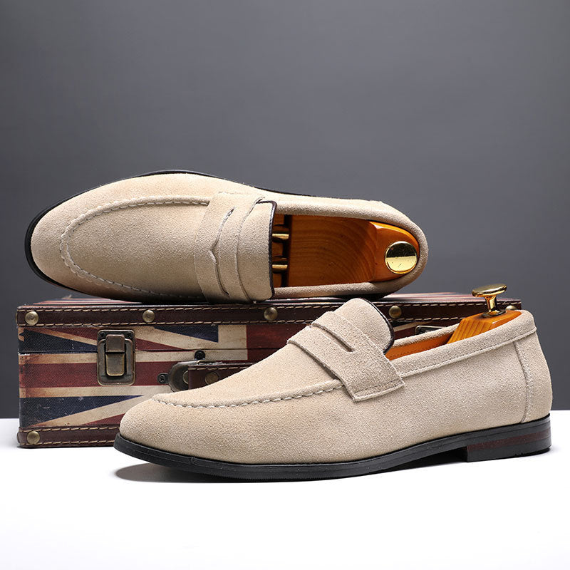 Casual Nubuck Leather Lazy Shoes for Men