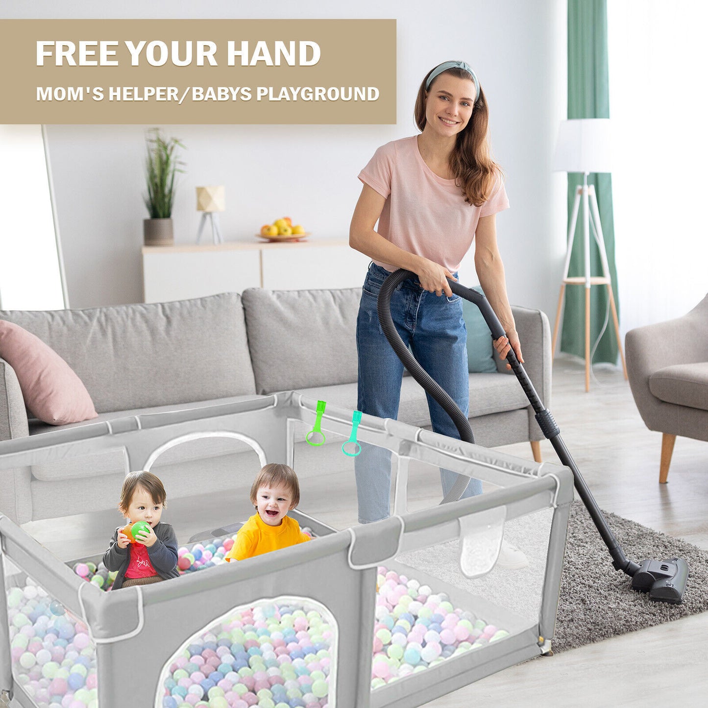 Baby cot with activity center