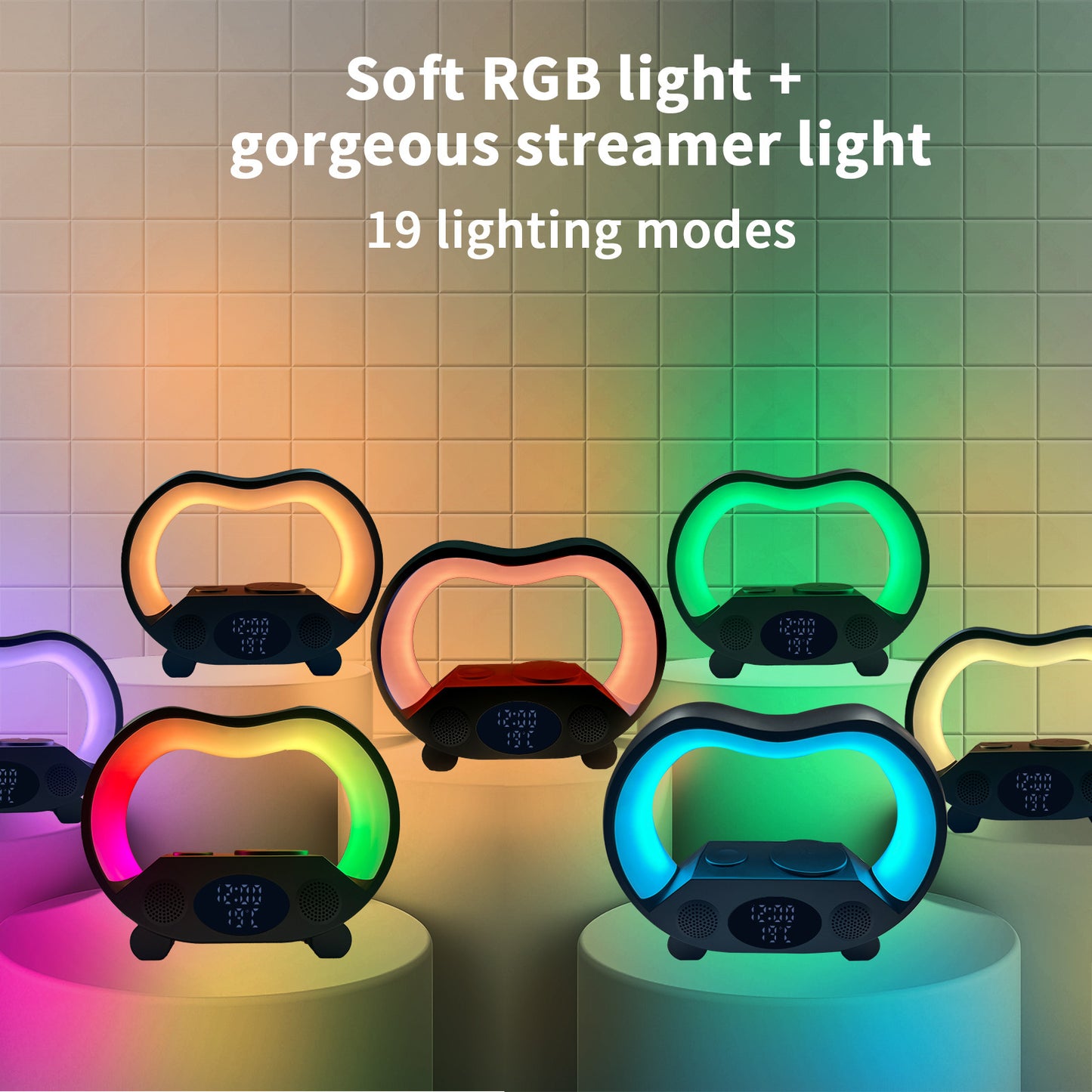 Multifunctional wireless charger Night light Bluetooth compatible speaker
