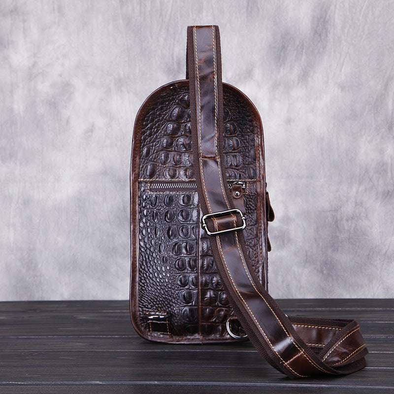 Men's Casual Waxed Cowhide Satchel