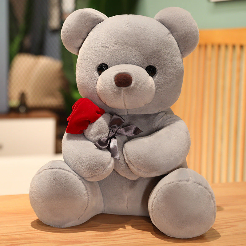 23-45cm New Lovely Hug Roses Teddy Bear Pillow