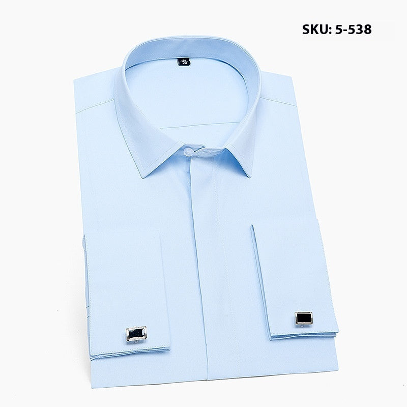 Men's Long Sleeve Non-ironing Slim Fit White Shirt