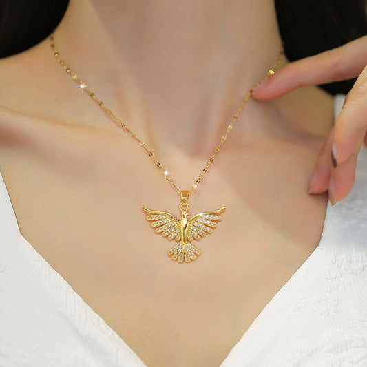 Phoenix Wings Necklace Light Luxury Women