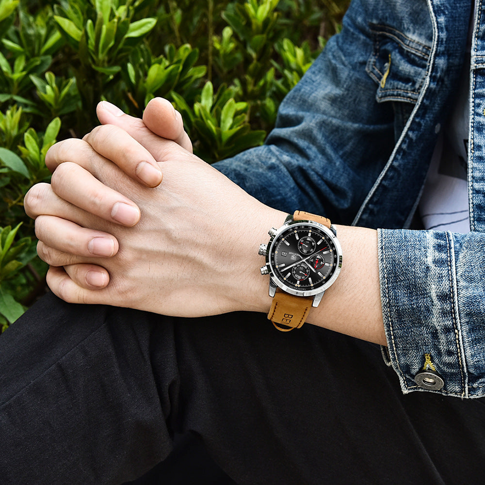 Men’s luxury leather watch