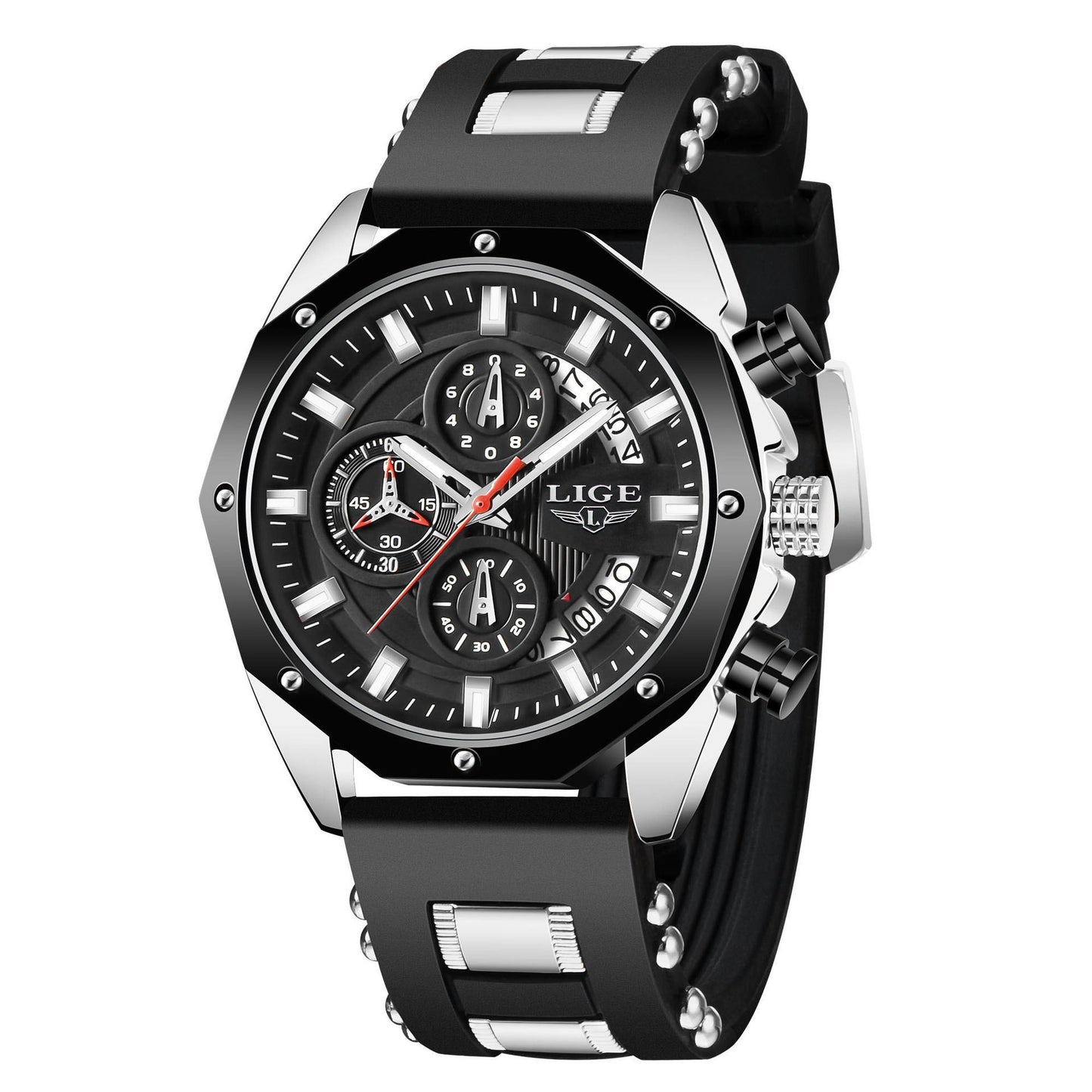 Fashion men’s watches, luxury silicone sports watch